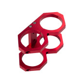 Dual Fuel Pump Mounting Bracket 60mm Type 2 Red