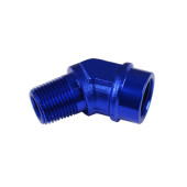 Adapter 1/4 NPT 45' female-male coupler hose fitting Blue