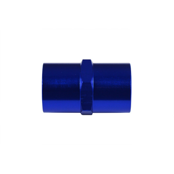 1/4 NPT to 1/4 NPT Straight Female Coupler Union Bush Oil Hose Fitting Adapter Blue