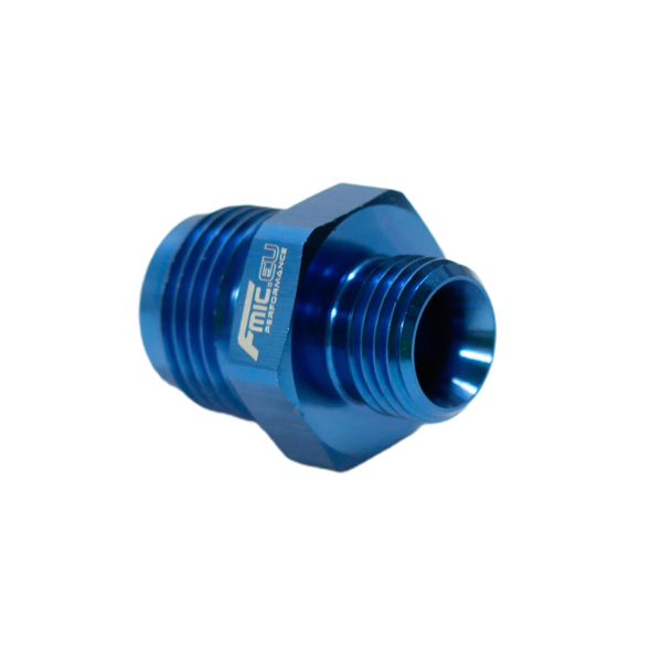 AN6 ORB to AN8 Male JIC Hose Fitting Adapter - Blue