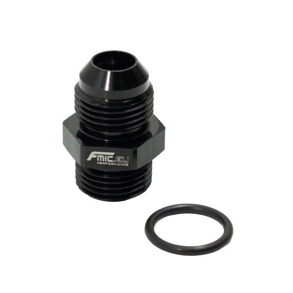 AN8 Male JIC Hose Fitting Adapter - Black