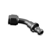 Black AN4 Push-On 45-Degree Fitting Connector