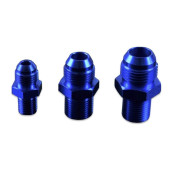 Blue AN12 JIC Flare to M22x1.5 Hose Fitting Adapter