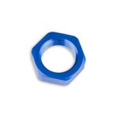 Blue AN-8 JIC Bulkhead Hex Nut Fuel Hose Fitting