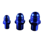 Blue AN8 JIC Flare to M16x1.5 Male Hose Adapter