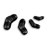 Black AN8 45° Male-Male Hose Fitting Adapter