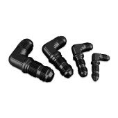 90° AN6 JIC Bulkhead Male Fuel Hose Fitting - Black