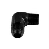 Black AN10 3/8" NPT 90° Male-Male Hose Adapter