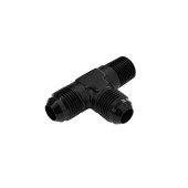 Black 1/2 NPT to AN10 JIC Flare Fuel Adapter T-Piece