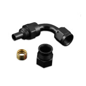 90° AN-4 JIC PTFE Fuel Oil Hose End Fitting - Black
