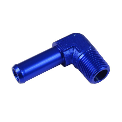 90° 1/8 NPT to 1/4" Nipple Fitting - Blue
