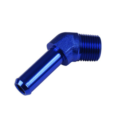45° 1/8 NPT to 1/4" Nipple Fitting - Blue
