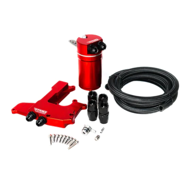 RTMG Performance Small Oil Catch Can Kit for 1.8 / 2.0 TSI - Red AN10