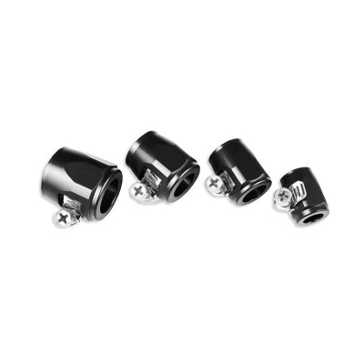 Black AN-4 12mm Rubber Hose End Finisher Clip