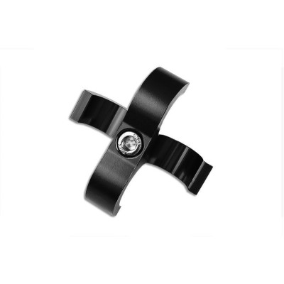 Black AN12 Dual Clips Fuel Hose Clamp Set
