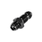 Black AN4 JIC Bulkhead Straight Male Hose Adapter
