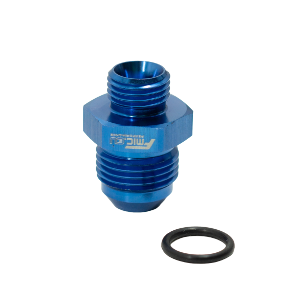 AN6 ORB to AN8 Male JIC Hose Fitting Adapter - Blue