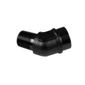Black 1/4" NPT 45° Female-Male Hose Adapter Fitting