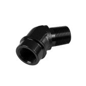 45° Female-Male Coupler Hose Fitting - Black Adapter