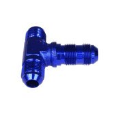 AN10 Blue Male-Male Bulkhead Tee Connector