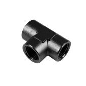 Black Female Tee 1/2 NPT Connector - Durable Design