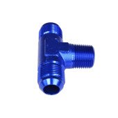 AN6 Male-Male Tee Fitting 1/8" NPT - Blue