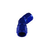 AN10 45° Female-Female Coupler Hose Fitting - Blue