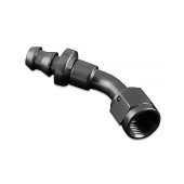 Black AN10 Push-On 45° Fitting for Fluid Systems