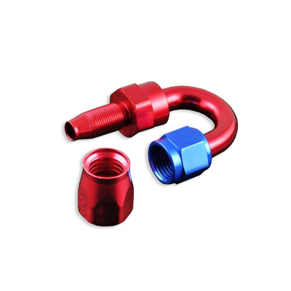 Swivel 180° AN8 Fitting - Black Performance Upgrade