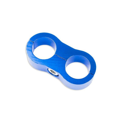 AN6 Dual Clips - Vibrant Blue Fuel Line Securement