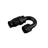AN -10 JIC 180° PTFE Fuel Fitting - Black Hose End