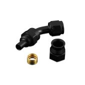 Black AN10 45° PTFE Fuel Oil Hose End Fitting