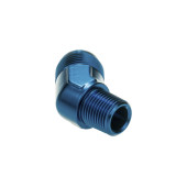 Blue AN4 JIC Flare to 1/4" NPT 45° Hose Adapter