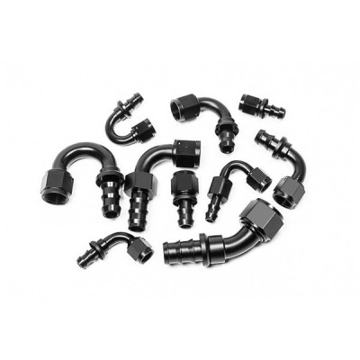 Radium PushLok 8AN 90° Hose End - Durable & Reliable