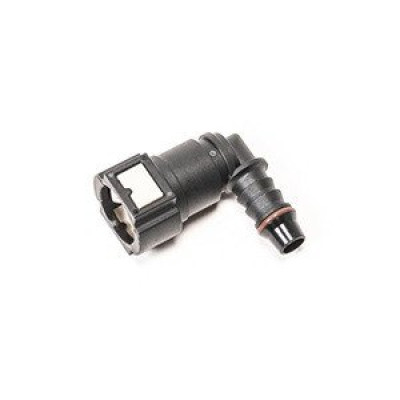 Radium 10mm SAE Female to 90° 3/8" Barb Adapter
