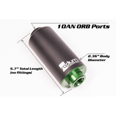 High Flow Stainless Fuel Filter - 100 Micron Radium