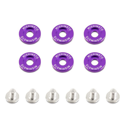 Mishimoto Purple Fender Washer Kit - 6 Large Washers