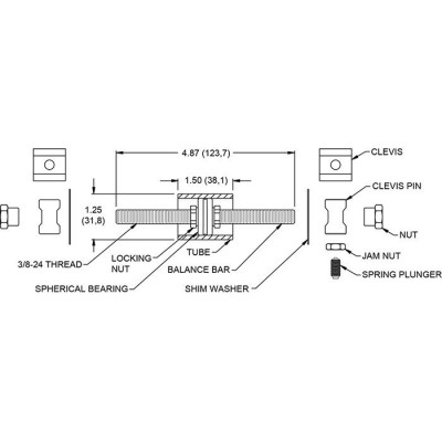 Wilwood 340-1757 Brake Balance Bar Assembly Kit