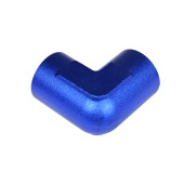 3/8 NPT 90-Degree Female-Female Hose Coupler Fitting, Blue