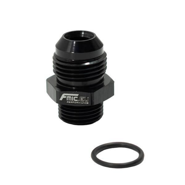 AN8 ORB Male to AN10 Male JIC Hose Fitting Adapter Black