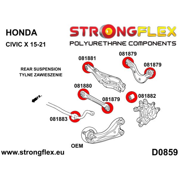 Strongflex 081879A Rear suspension bush SPORT