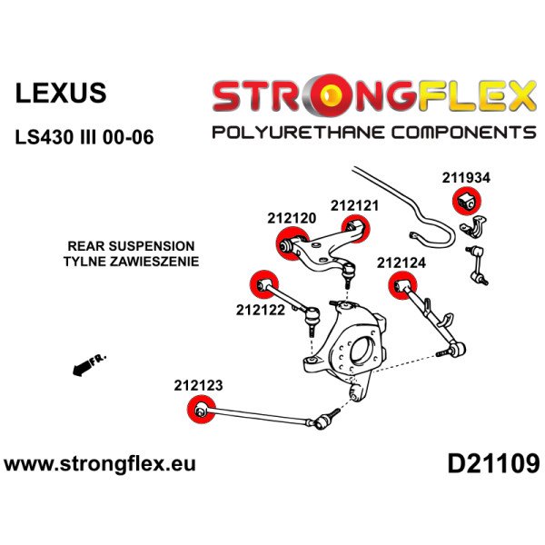 Strongflex 212120A Rear upper wishbone bush - front SPORT
