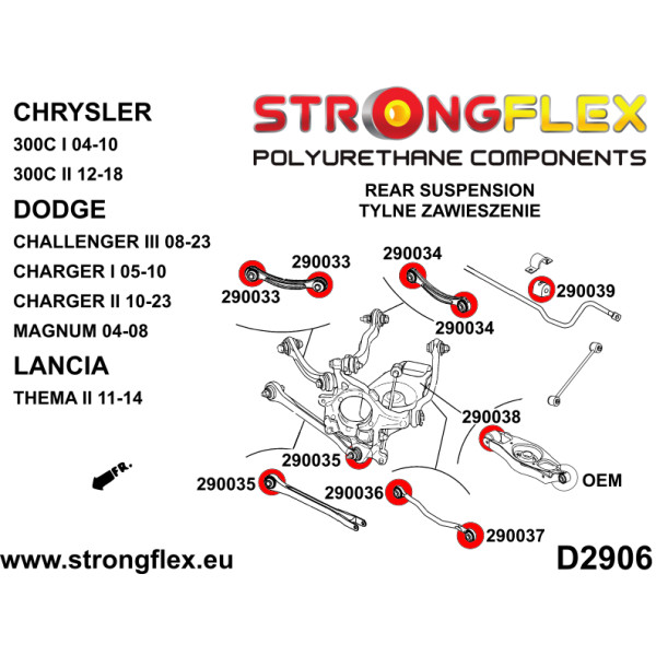 Strongflex 290038A Rear lower control arm bushing SPORT