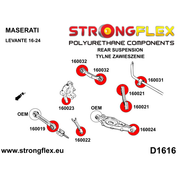Strongflex 160032A Rear wishbone bushing SPORT
