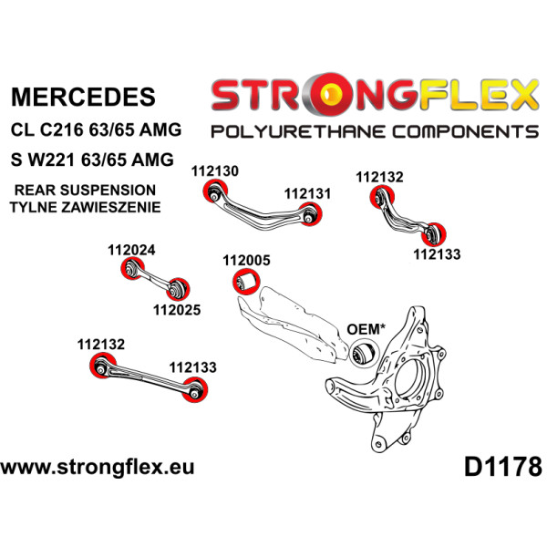 Strongflex 112130A Rear upper control arm bushing – inner SPORT