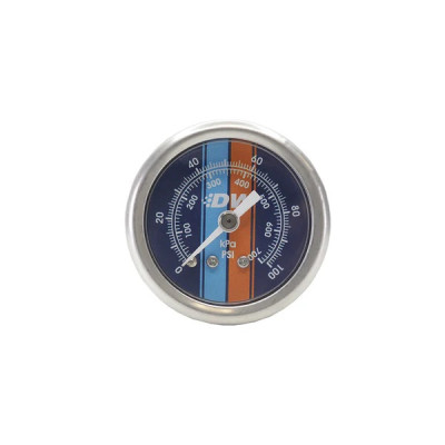 Fuel Pressure Gauge - Blue Face with Logo