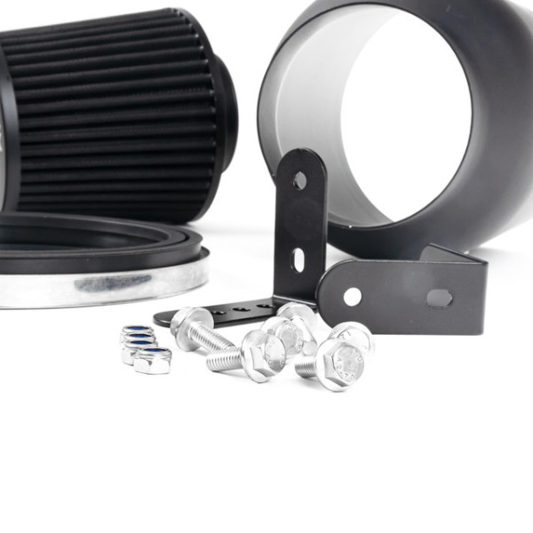 Large Universal Pleated 76mm Rubber Neck Air Filter in Enclosed Airbox