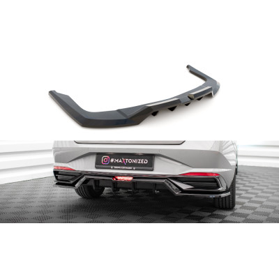 Hyundai Elantra Mk7 Central Rear Splitter with Vertical Bars