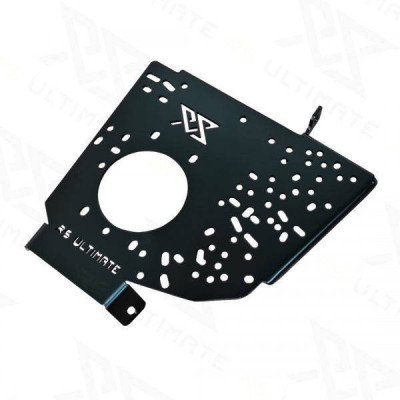 BMW E36 Handbrake Mounting Plate with Tunnel Holes - Black