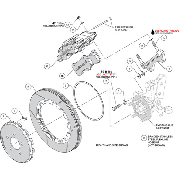Wilwood Front Big Brake Kit AERO6 Anodized 355x32mm 140-16859